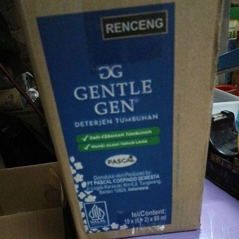 DETERJEN GENTLE GEN  SAC 160 BKS, SATU DUS SAMEDAY/INSTANT