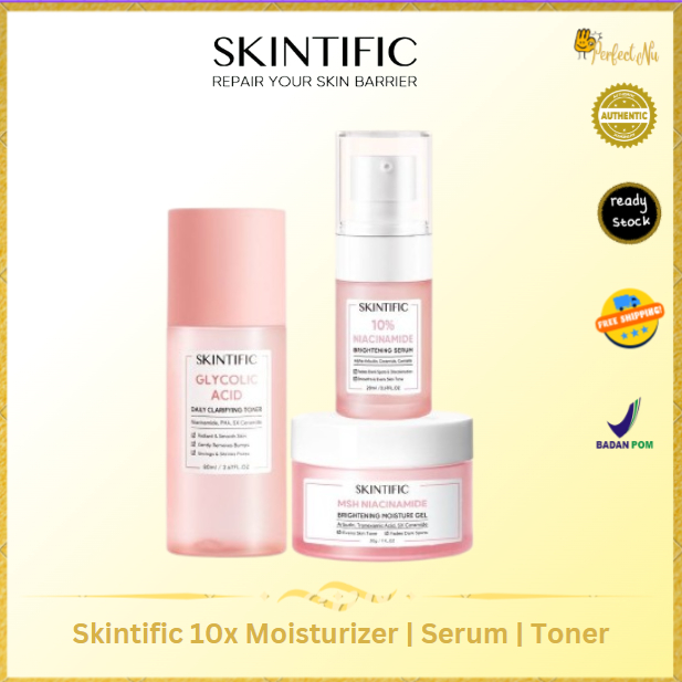 [BPOM] SKINTIFIC 10X NIACIMIADE BRIGHTENING SERUM | MOISTURIZE | TONER