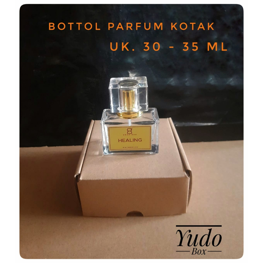 

kardus karton 11 x 11 x 5 cm model diecut parfum kotak 30 ml