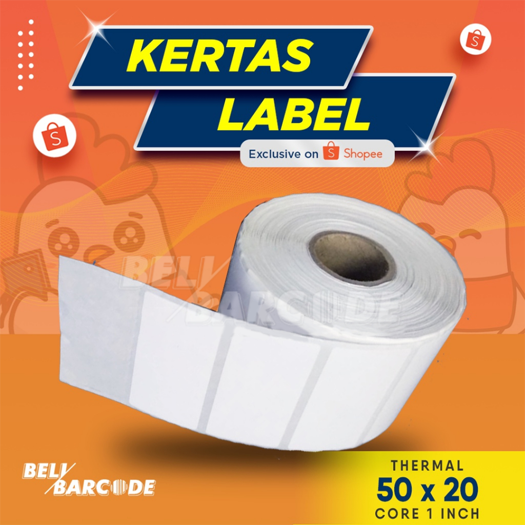 LABEL STIKER THERMAL XPRINTER XP-360 DLL UK. 50X20 / 50MM X 20MM 1LINE