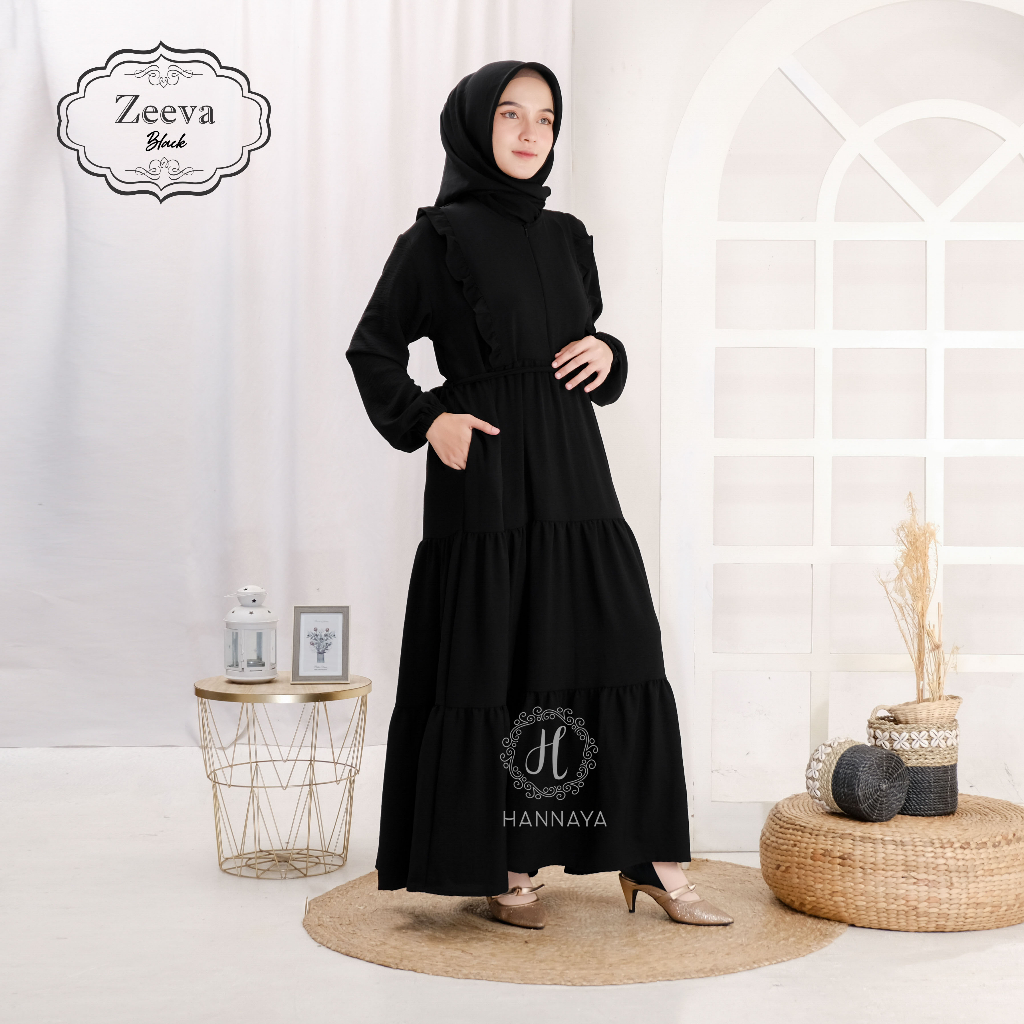 GAMIS TERBARU ZEEVA DRESS BY HANNAYA VARIASI WARNA 3