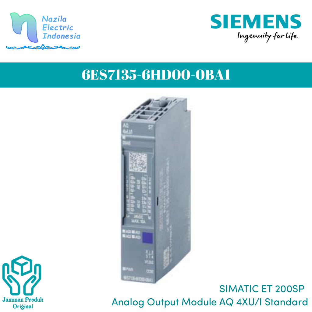 Siemens Simatic 6ES7 135 / 6ES7135-6HD00-0BA1 ET-200SP AQ 4 XU/I Std