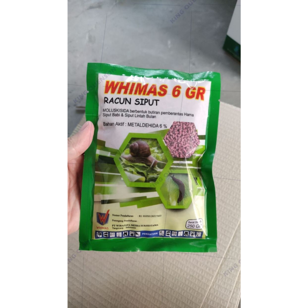 Racun Siput Keong Bekicot / Racun Pembasmi Siput / Moluskisida Whimas 6 GR  250 gr