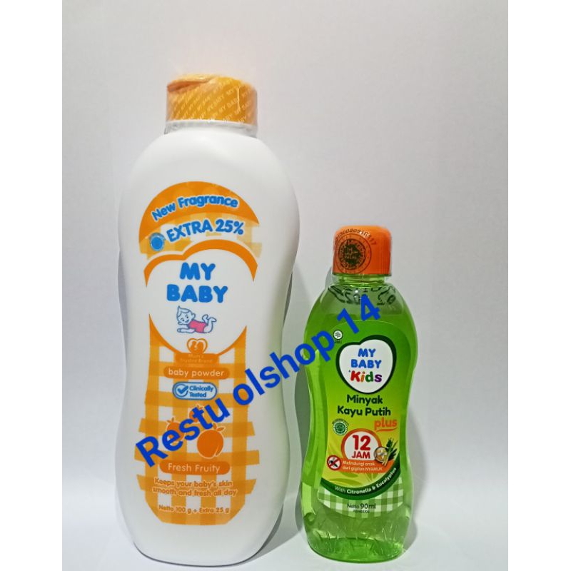 Minyak kayu putih my baby 90 ml dan bedak my baby 125 g