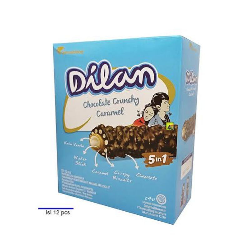 

Coklat Dilan Choco Crunchy Caramel isi 12 Pcs