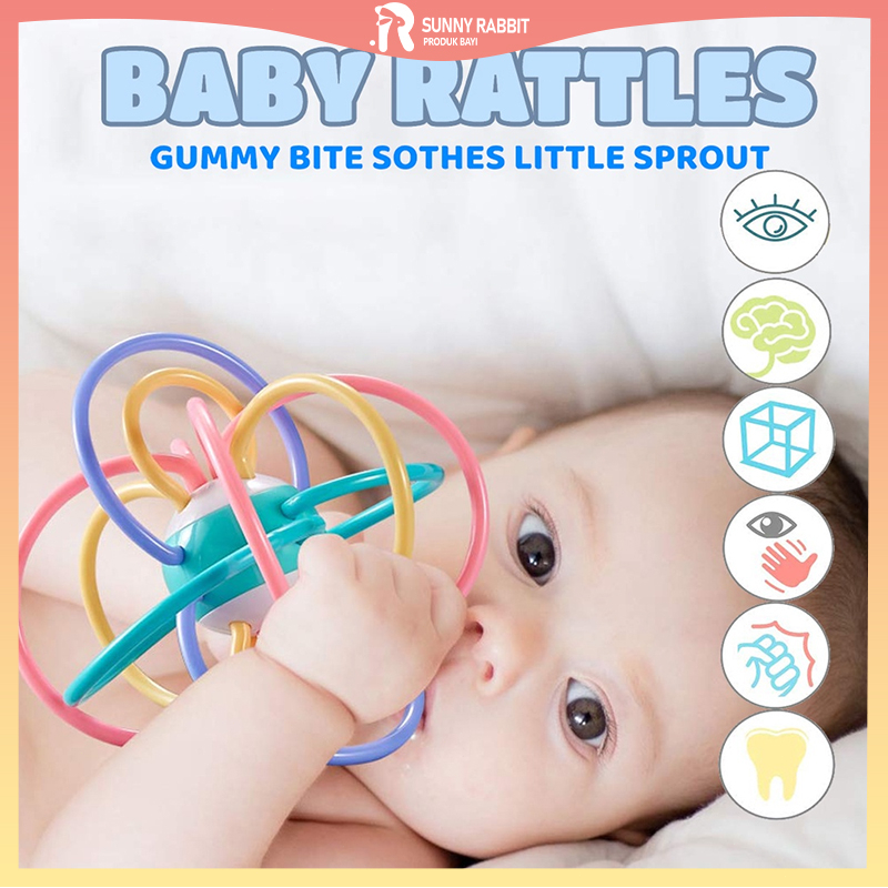 Gigitan bayi mainan bayi bola manhattan teether bayi BPA free B220