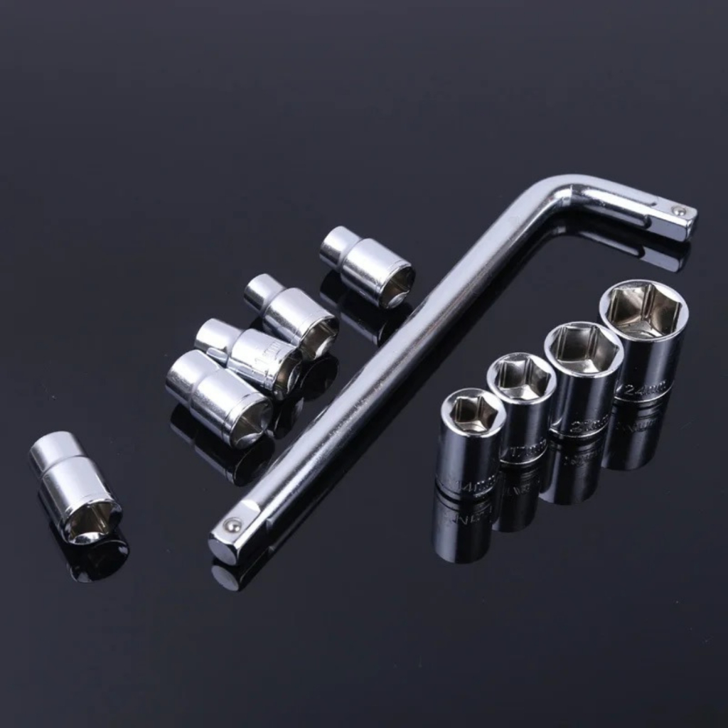 New Deland Kunci Shock Sock hand Socket Sok Set 10 Pcs 8-24 mm