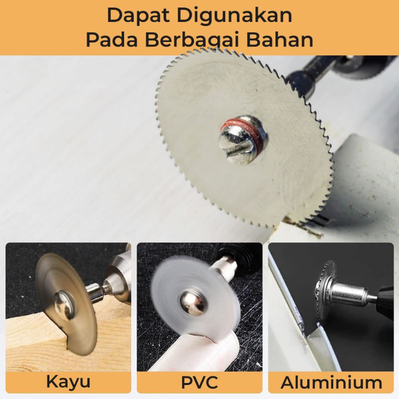 Taffware Mata Bor Mini Gerinda Kayu HSS 22/25/32/35/44 mm 5 PCS Mata Gergaji Mini Saw Blade