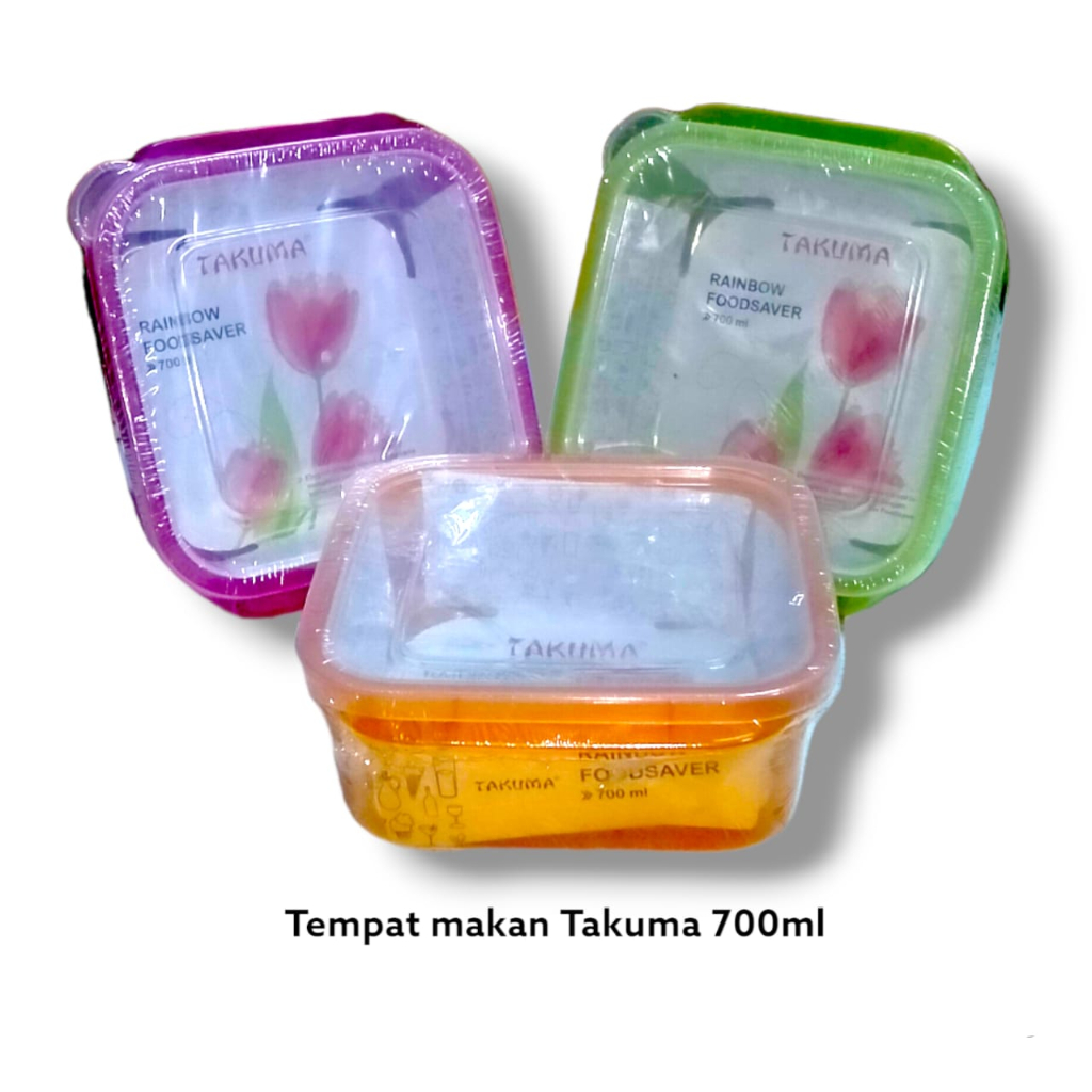TEMPAT BOX PENYIMPANAN MAKANAN PLASTIK WARNA 700 ML