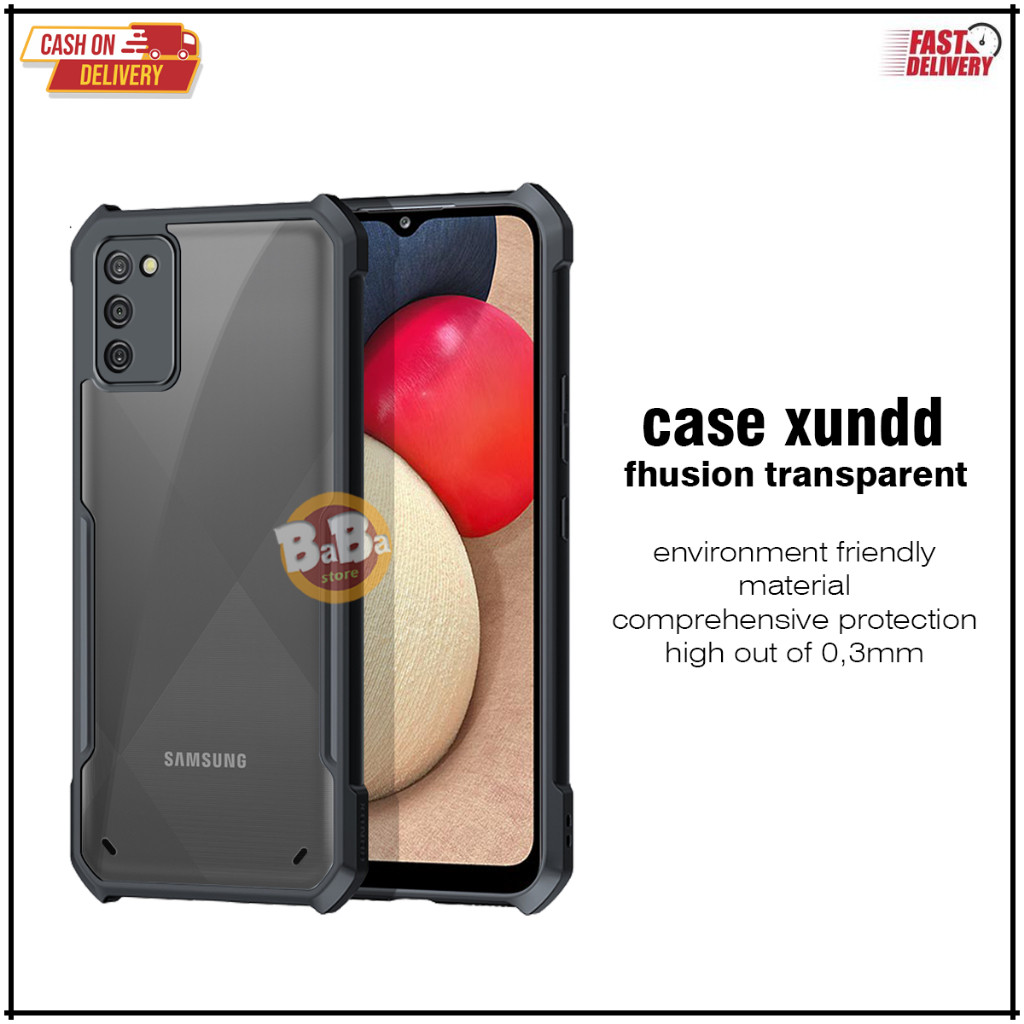 Case XUNDD Casing Samsung A02S/F02S/M02S Shockproof Armor Fhusion Transparant Case