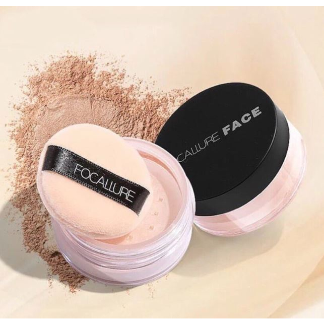 FOCALLURE Bedak Tabur Natural Tahan Lama Loose Powder Compact Powder Face Makeup  Waterproof