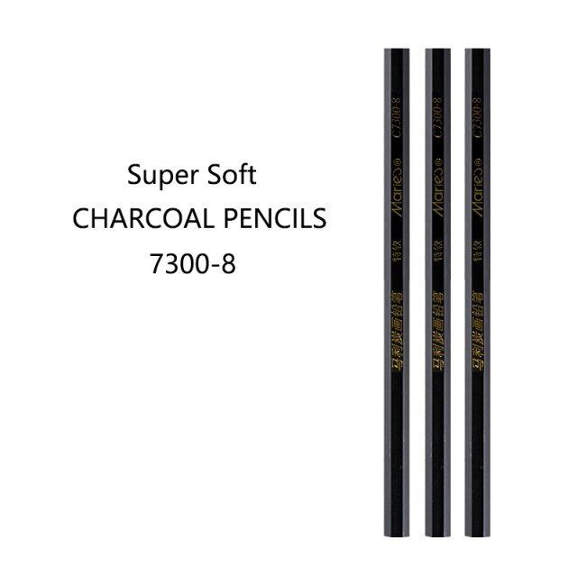 Maries Charcoal Pencil -  Super Soft / Soft / Medium(neutral)/Hard