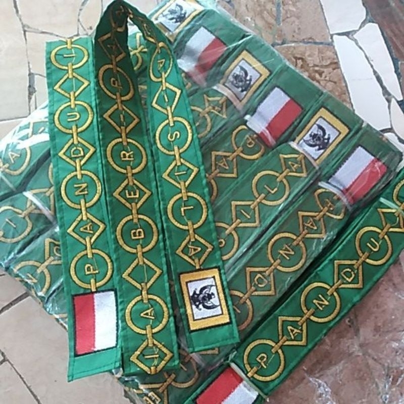 Kendit paskibraka bordir bijian ready 3 warna