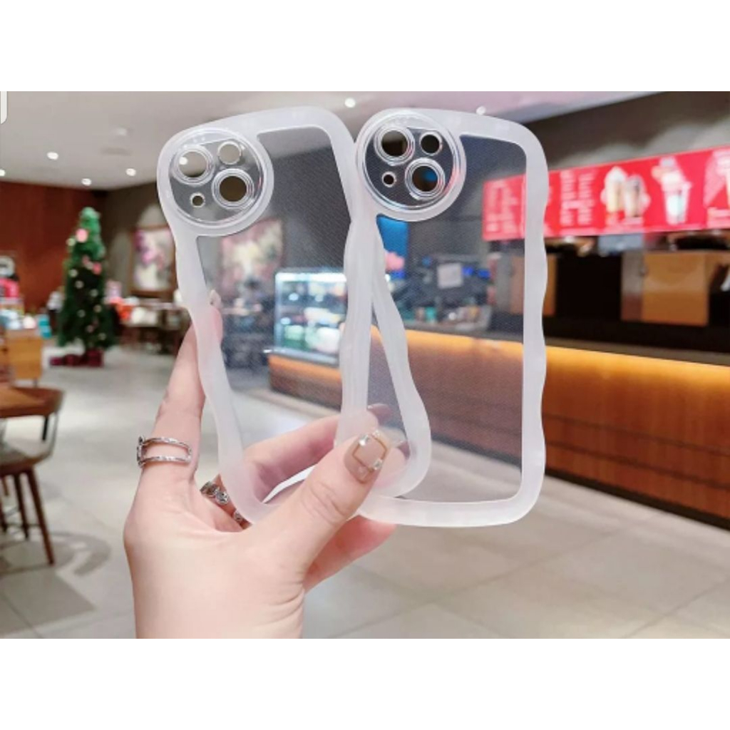 IPHONE 13 / 13 PRO /13 PRO MAX / 13 MINI CASE GELOMBANG CLEAR 3D HOKY