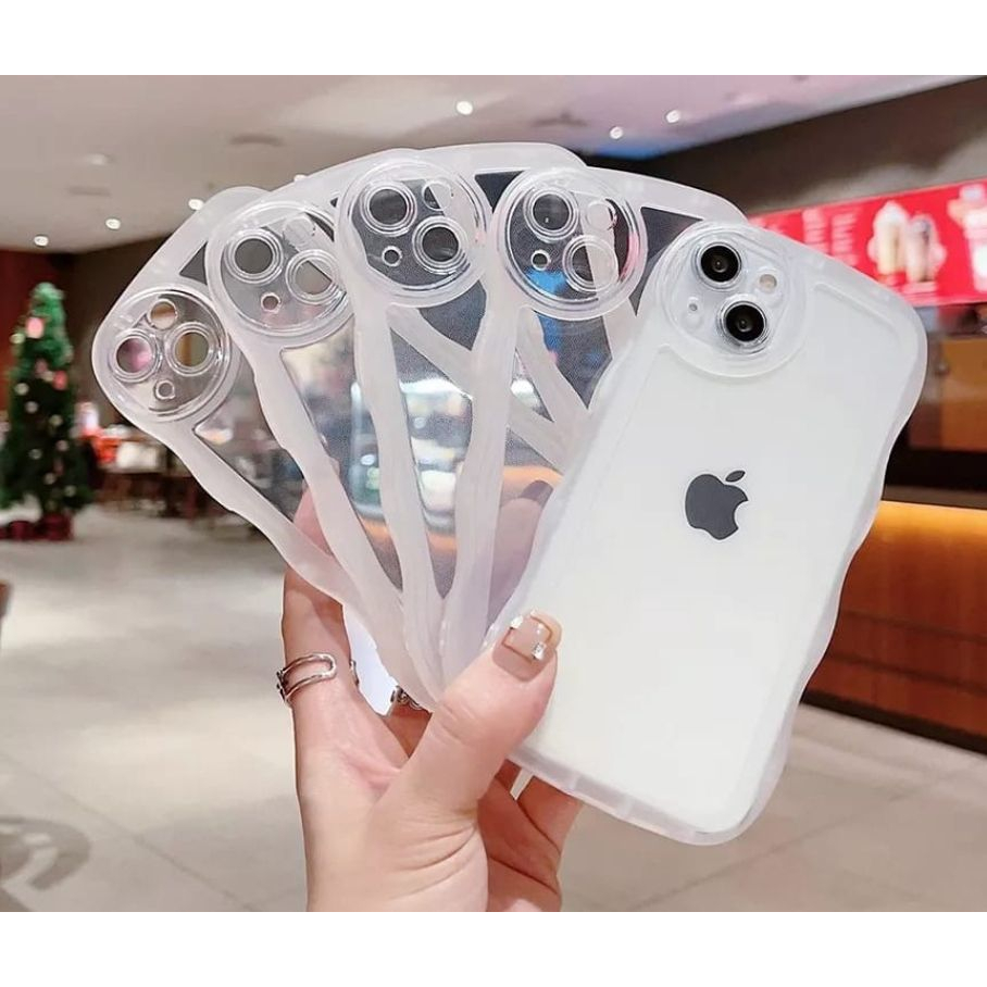 IPHONE 13 / 13 PRO /13 PRO MAX / 13 MINI CASE GELOMBANG CLEAR 3D HOKY