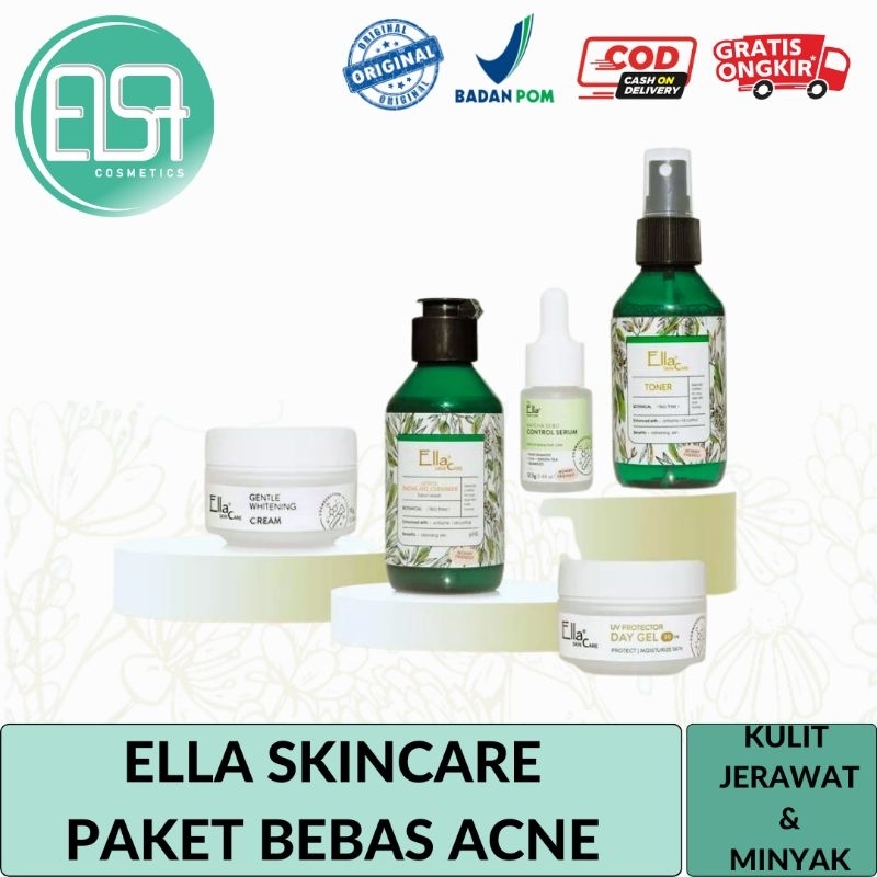 ELLA SKINCARE PAKET ACNE JERAWAT MERADANG (ACTIVE ACNE)