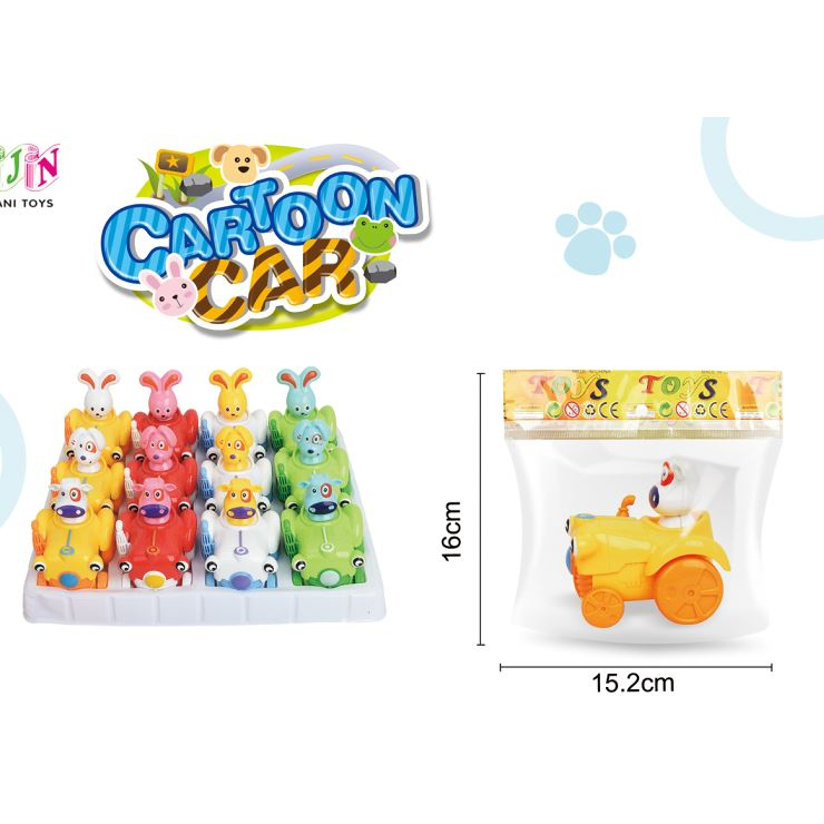 MAINAN ANAK TRAKTOR KERETA PULLBACK KARAKTER KARTUN LUCU COLORFUL