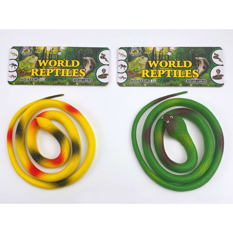 MAINAN ANAK REPTIL KARET ULAR SET WARNA WARNI MELINGKER SNAKE RUBBER WORLD