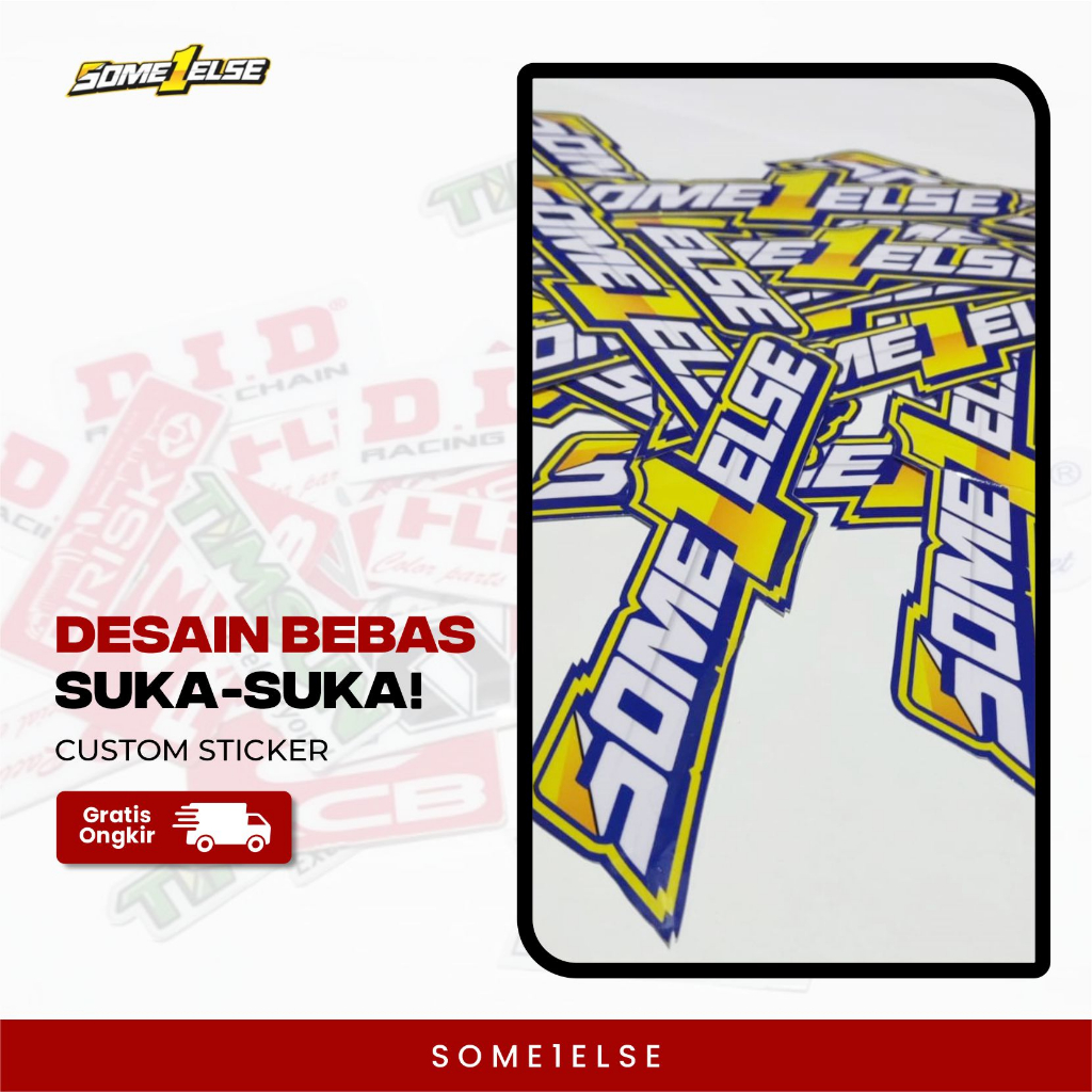 

Tempelan Hiasan Aksesoris Custom Stiker Free Design Berkualitas Premium (Harga Per Meter) By Some1else