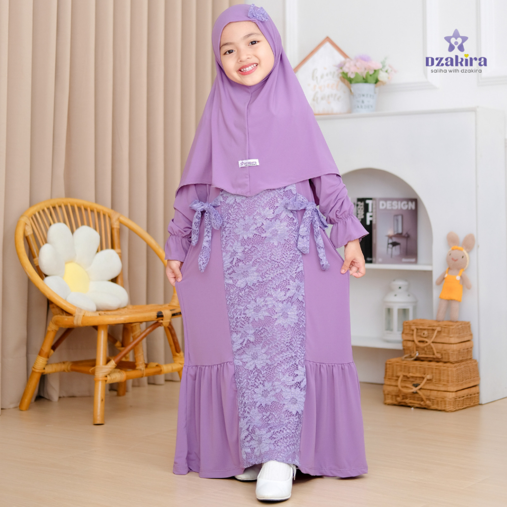 GAMIS MELISHA 0-10THN BAHAN JERSEY PREMIUM MIX BRUKAT BY DZAKIRA