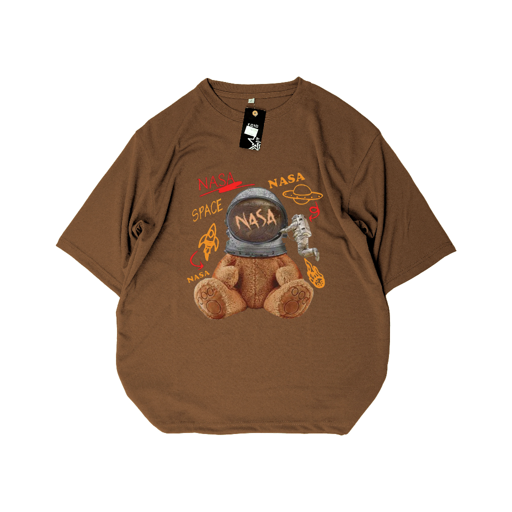 Mokokomo Kaos T-shirt Nasa Oversize Atasan Oversize Unisex