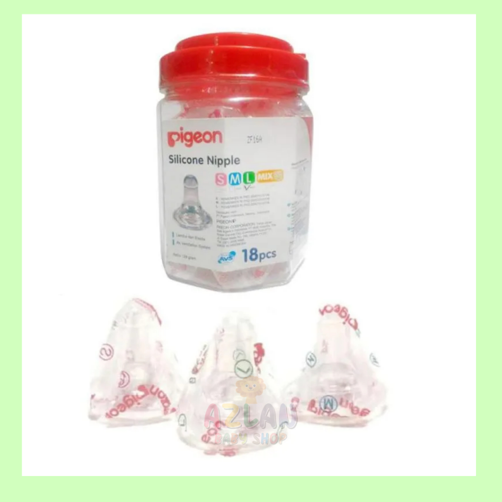 PIGEON Nipple Standard / Satuan Dot Pigeon Nipple Eco Silicone Standard Eco Ukuran SML Original