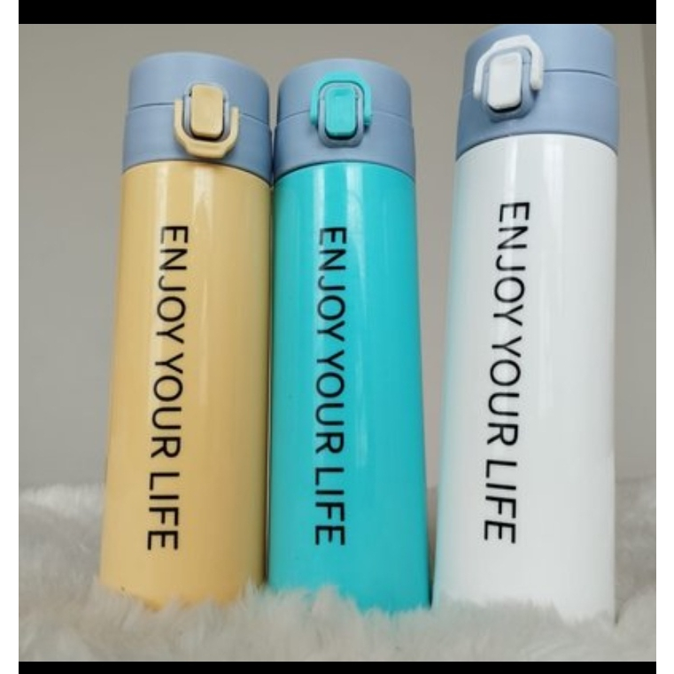 Promo Botol Minum Kaca Tebal Enjoy Your Life 500 Ml