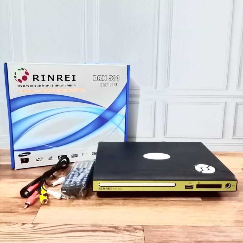 DVD Player Rinrei DRN-533K Body Plastik DVD Mini Karaoke USB Player