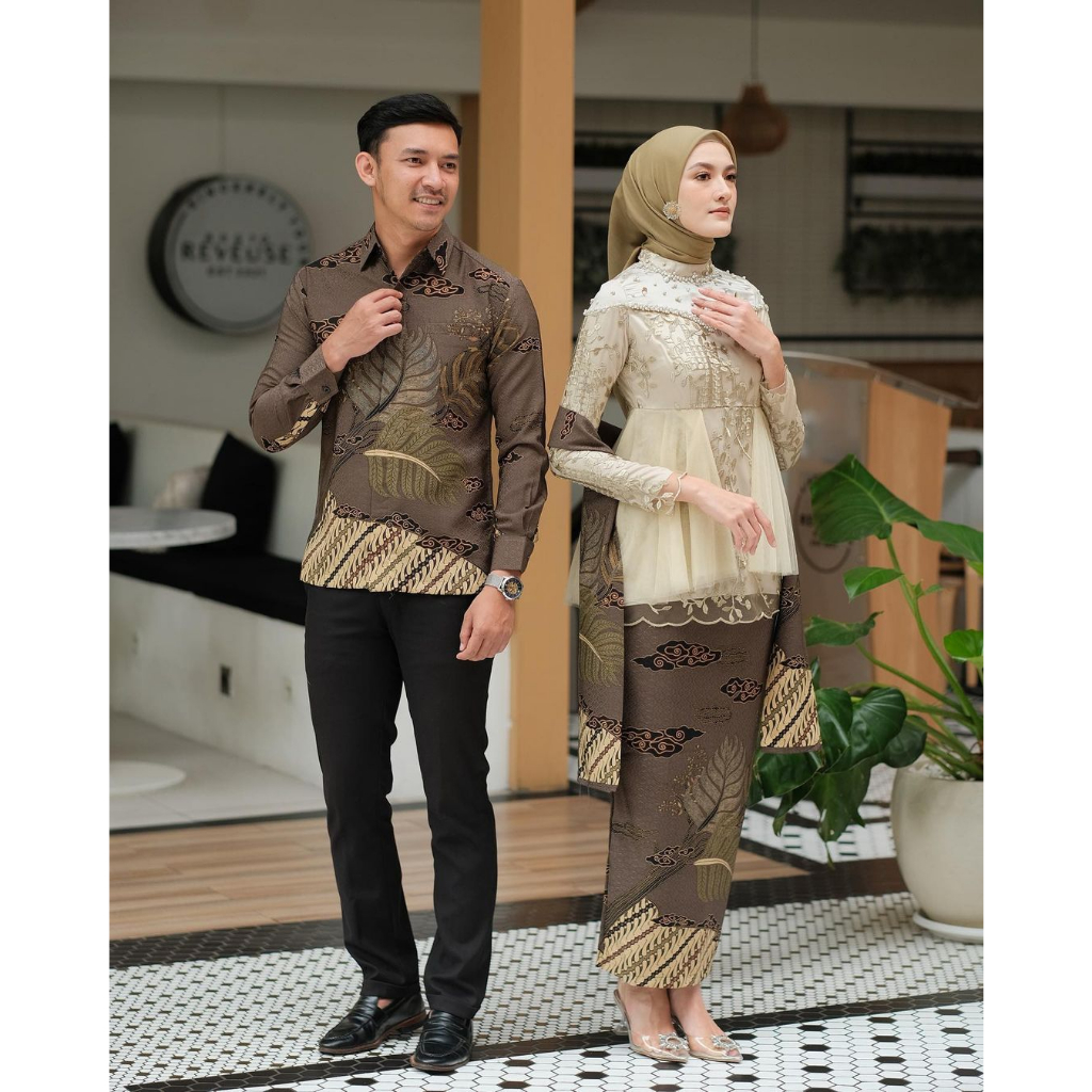 BATIK COUPLE TERMURAH - Kebaya Couple Arsila Baju Wisuda Lamaran Kondangan Nikahan Pesta Tunangan