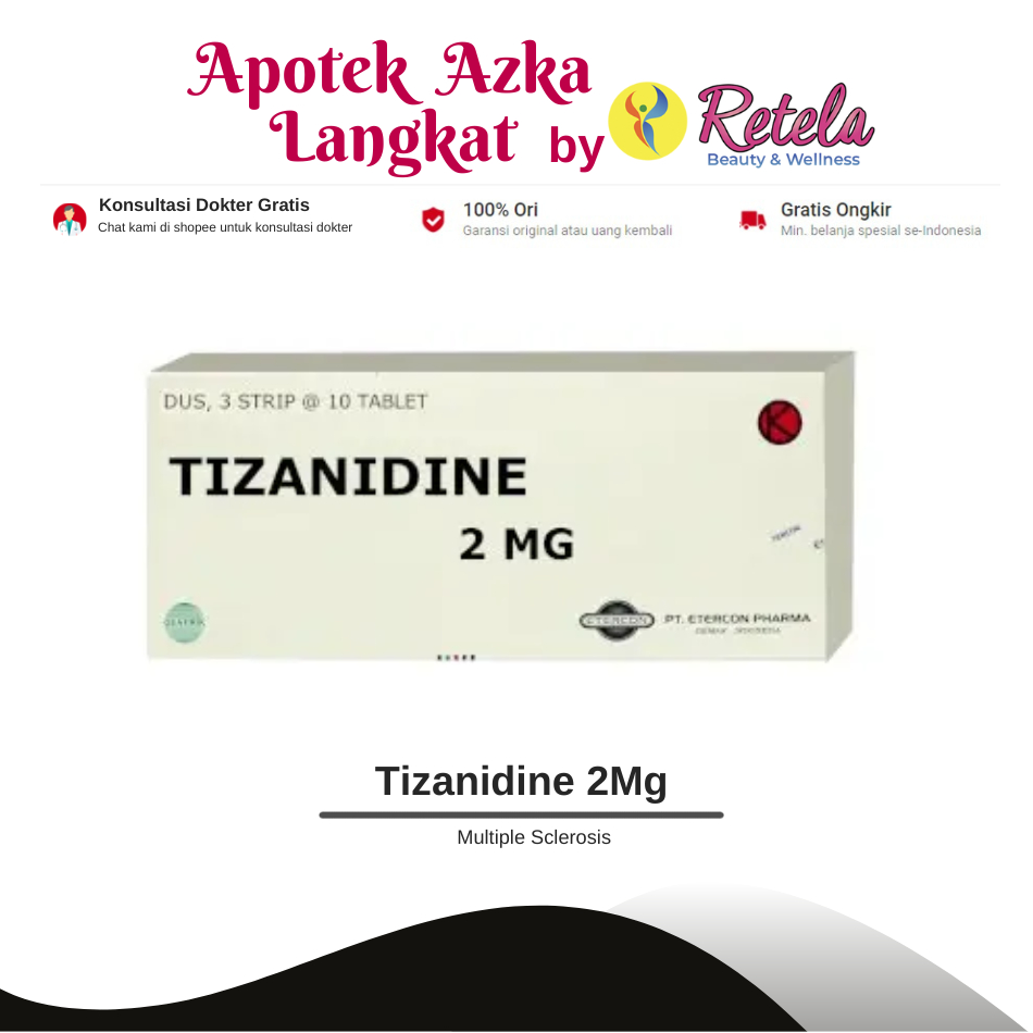 TIZANIDINE 2MG 1 STRIP 10 TABLET NOVELL