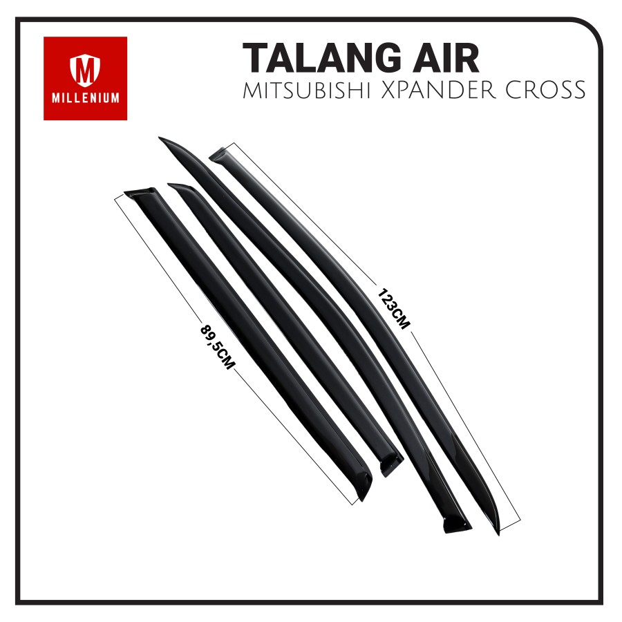 Talang Air Pintu Mobil Mitsubishi Xpander Cross 2019 – 2024 Model Slim 4 Pintu