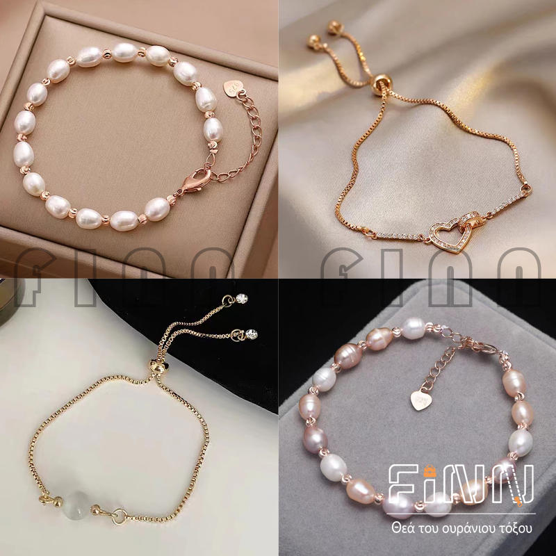 Gelang Tangan Wanita Aksen Rantai Manik Kekinian - Perhiasan Aksesoris untuk Wanita Fashion Import