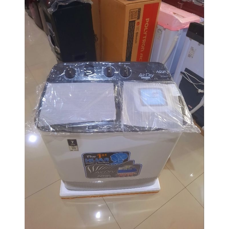 Mesin Cuci 2 Tabung 8kg Aqua QW 860XT