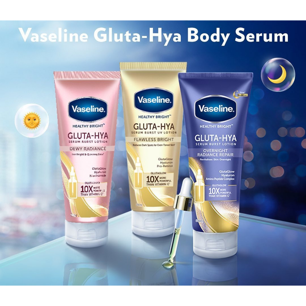 Vaseline Gluta Hya Serum Bright 200ml | Healthy Bright Vitamin Body Serum180ML