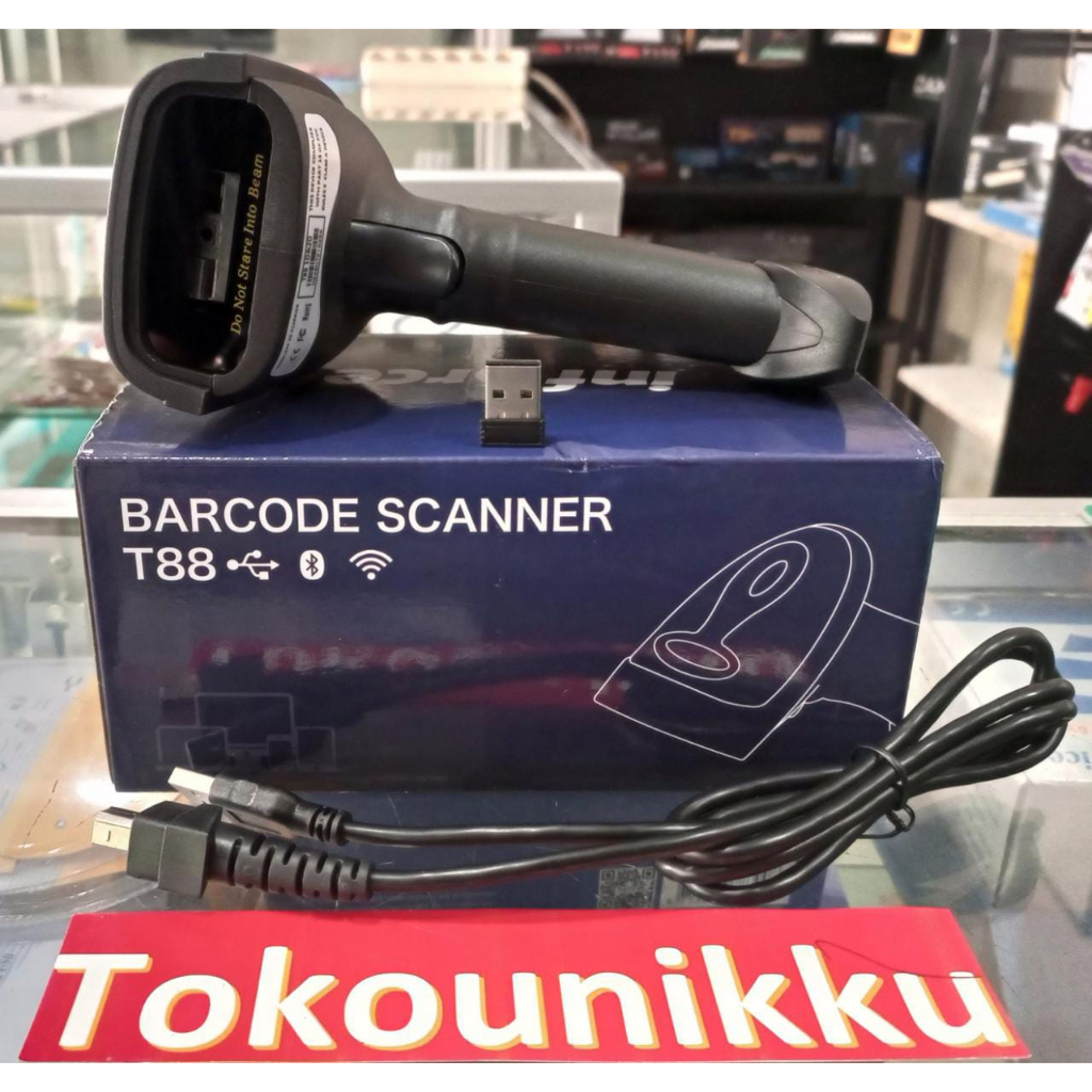 INFORCE WIRELESS BLUETOOTH USB BARCODE SCANNER T88 E-FAKTUR 1D/2D