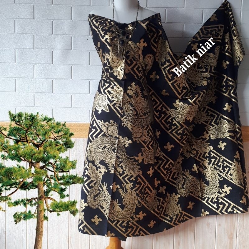 kain batik prada emas gold warna