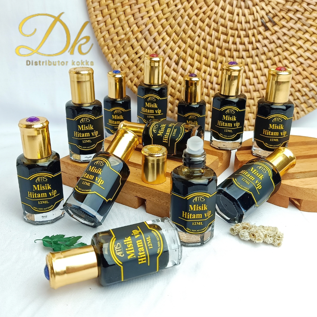 PARFUM SHALAT MISIK HITAM VIP BIBIT MURNI FULL BIANG ISI 12ML (BY.AMS)