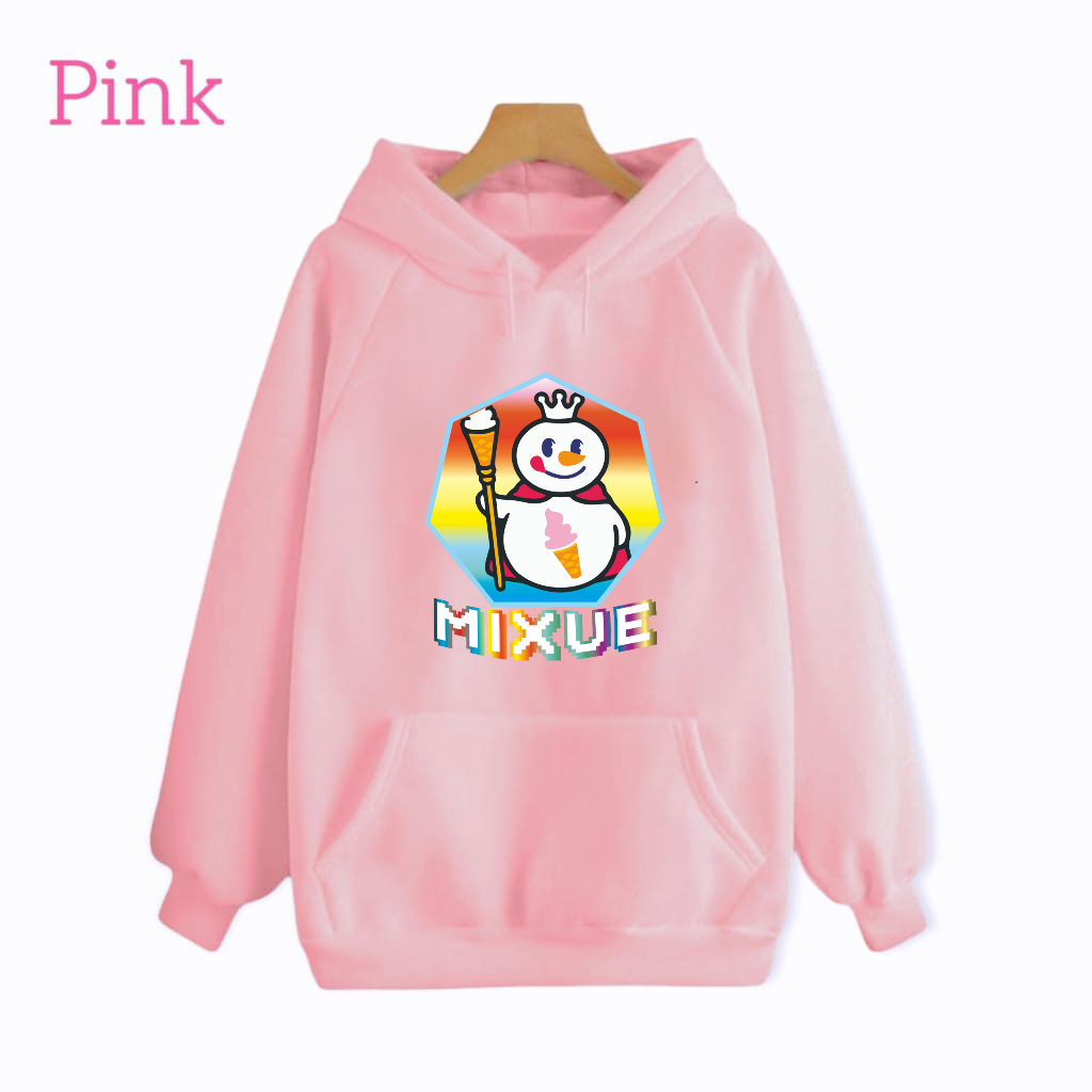 Sweater Hoodie Anak Cewek Cowok Mixue Pelangi