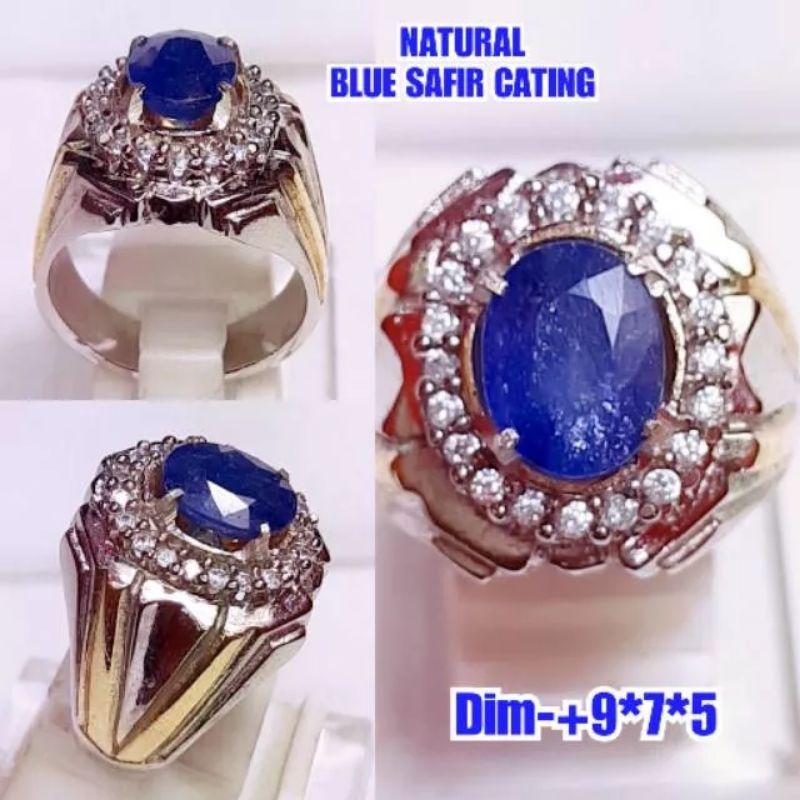 CINCIN BATU BLUE SAFIR CUTTING NATURAL