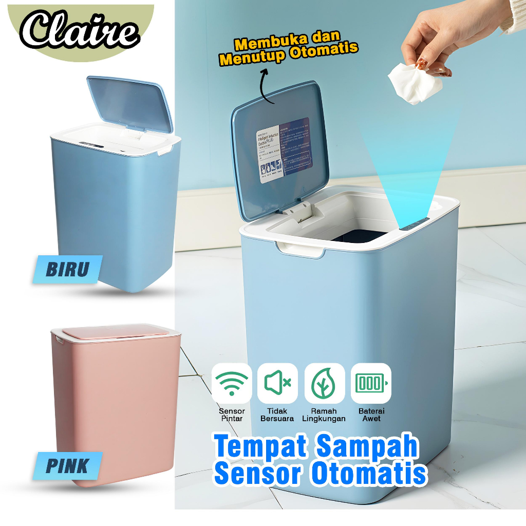 Claire Tempat Sampah Sensor Otomatis 14 L / Tempat Sampah Pintar