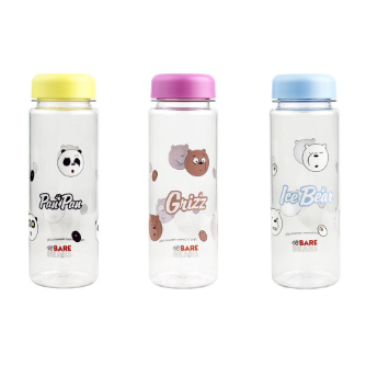 MINISO Botol Minum We Bare Bears Botol Air Minum 500ml Botol Air Dingin Plastik Botol Minum Botol Ol
