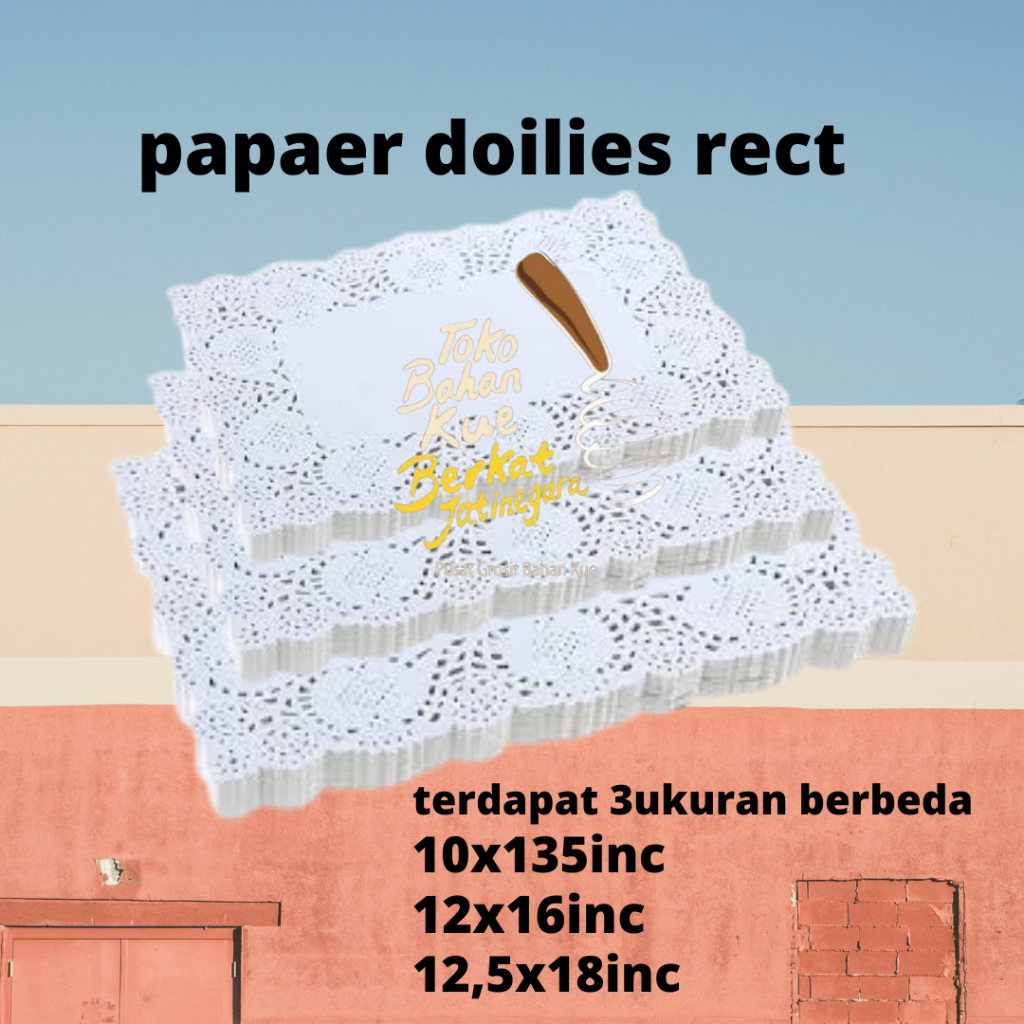 

doilies kyle rectangle besar / kertas alas kue persegi / paper doilies