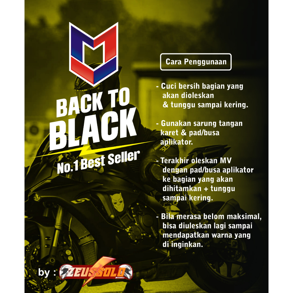 BACK TO BLACK MV 60ml NOMER 1 DI MASYARAKAT &amp; SHOPEE PREMIUM PERMANENT FREE SPON &amp; SARUNG TANGAN by MV PRODUCTION