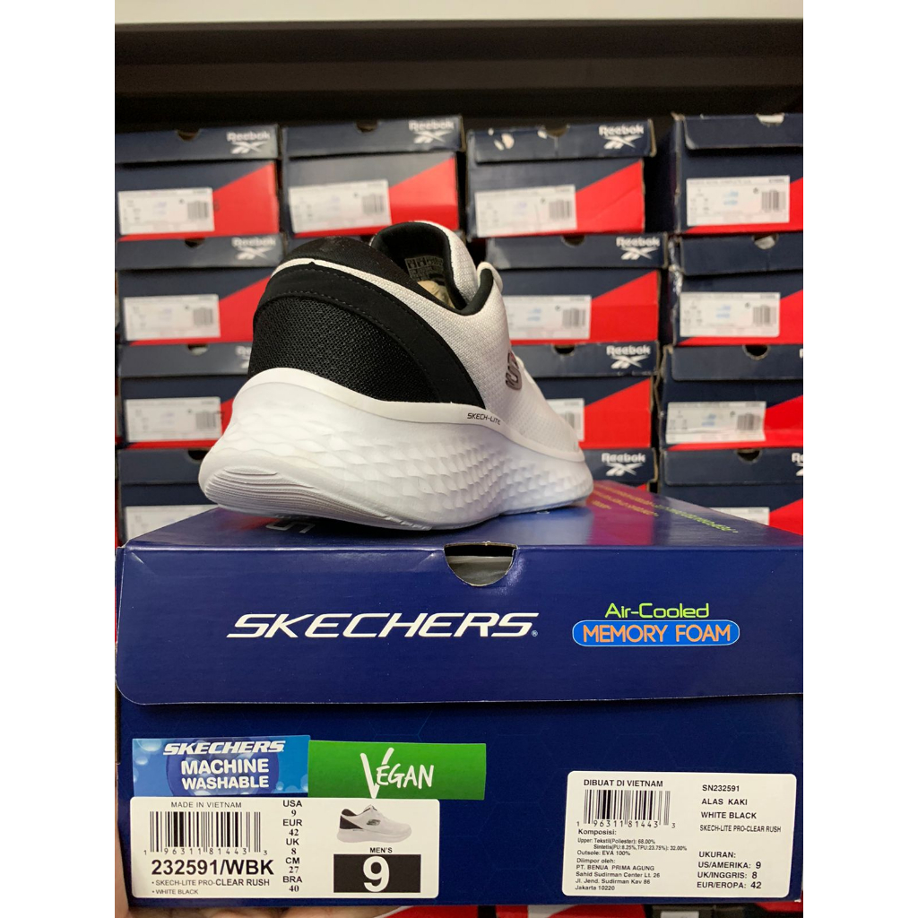 Skechers Lite Pro - Clear Rush White Black 232591/WBK Men's Shoes Original