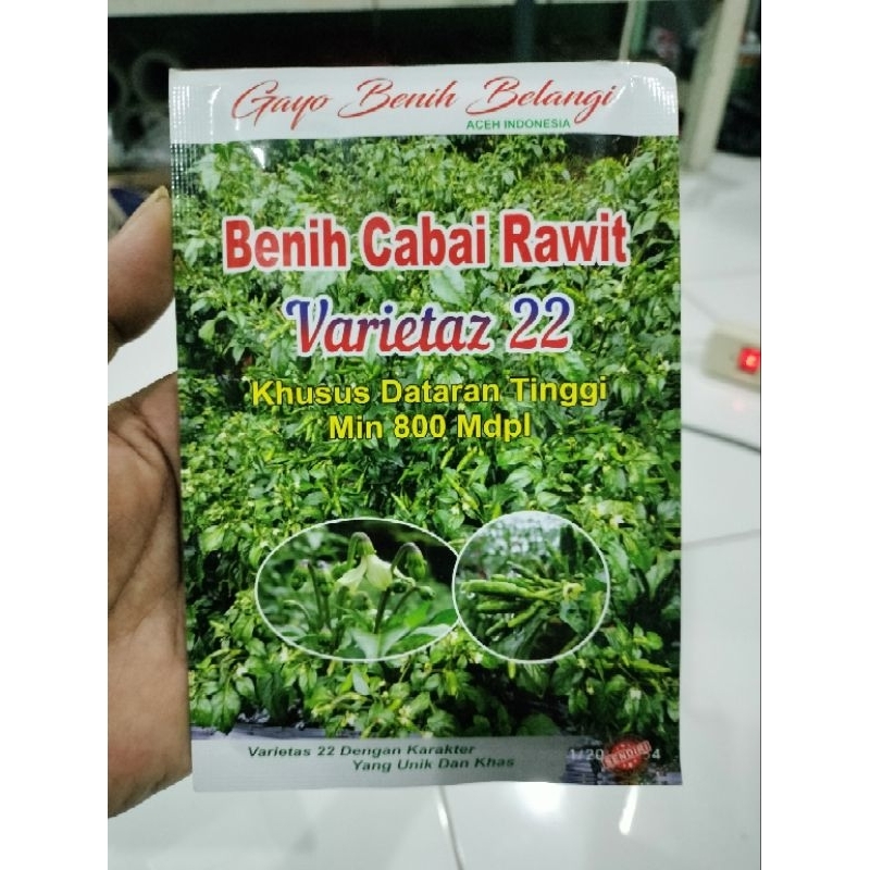 Cabe Varietaz 22 Kemasan 10gr Cabe Ijo Lebat Tinggi sd 2 meter Varietas 22 Original