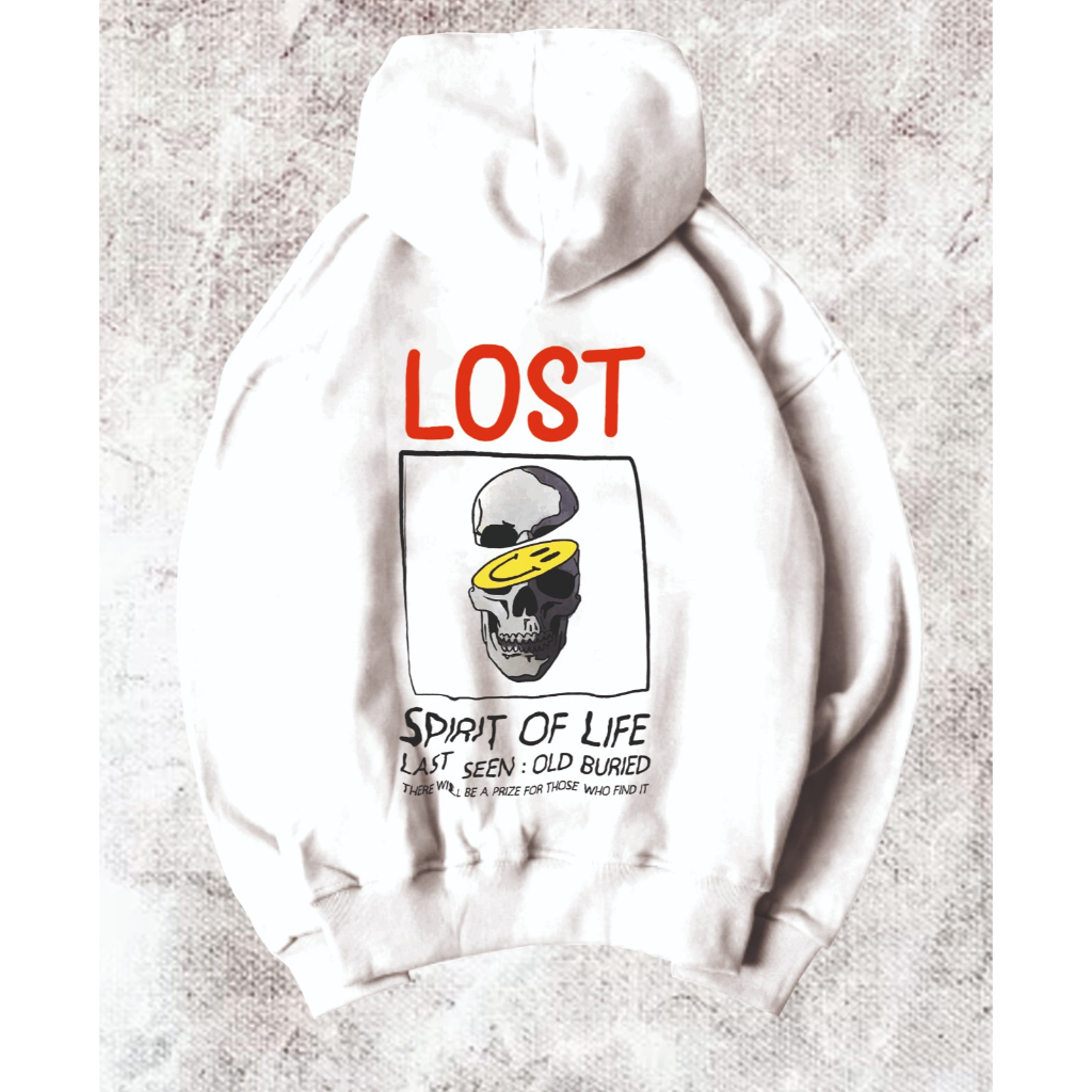 HOODIE OVERSIZE UNISEX LOST OF SPIRIT // HOODIE FLEECE TEBAL LEMBUT TERBARU