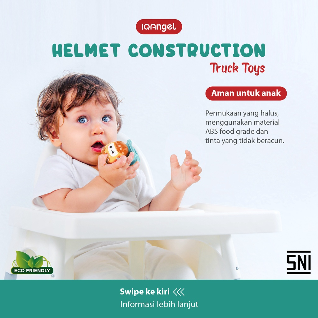 Mainan anak IQ Angel Helmet contruction truck IQ987-90