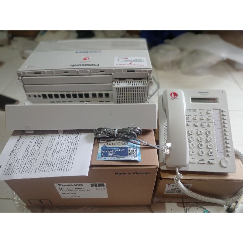 MESIN PABX PANASONIC KX-TES 3 LINE 8 EXTENSION SECOND LIKE NEW + DUS + TELEPON MASTER 1 UNIT REAL BARU