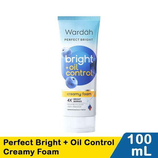 ❤️Glamouroseshop❤️Wardah Perfect Bright Creamy Foam Brightening + Oil Control 100 ml - Cerah, busa melimpah (KUNING) (BIG)