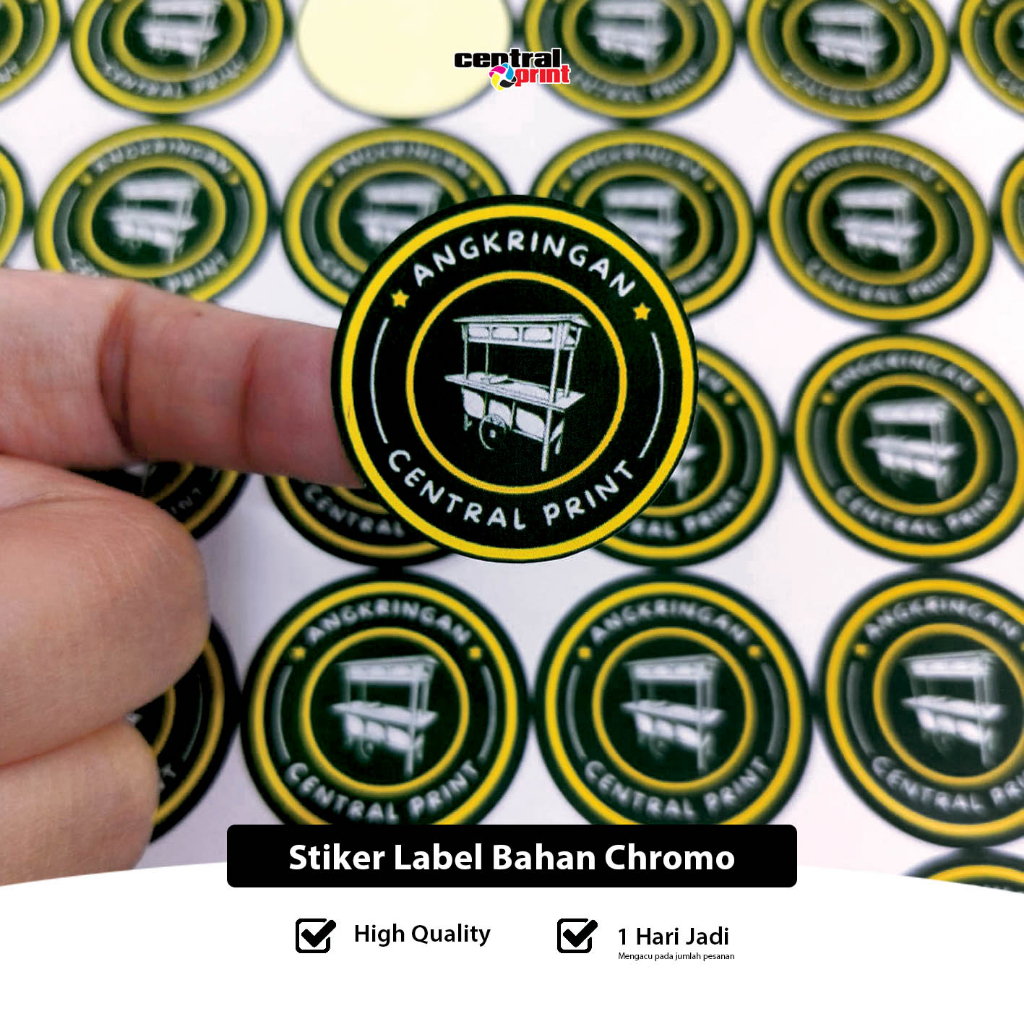 

Stiker Label Chromo bulat / Label Nama Label Makanan Toples Custom